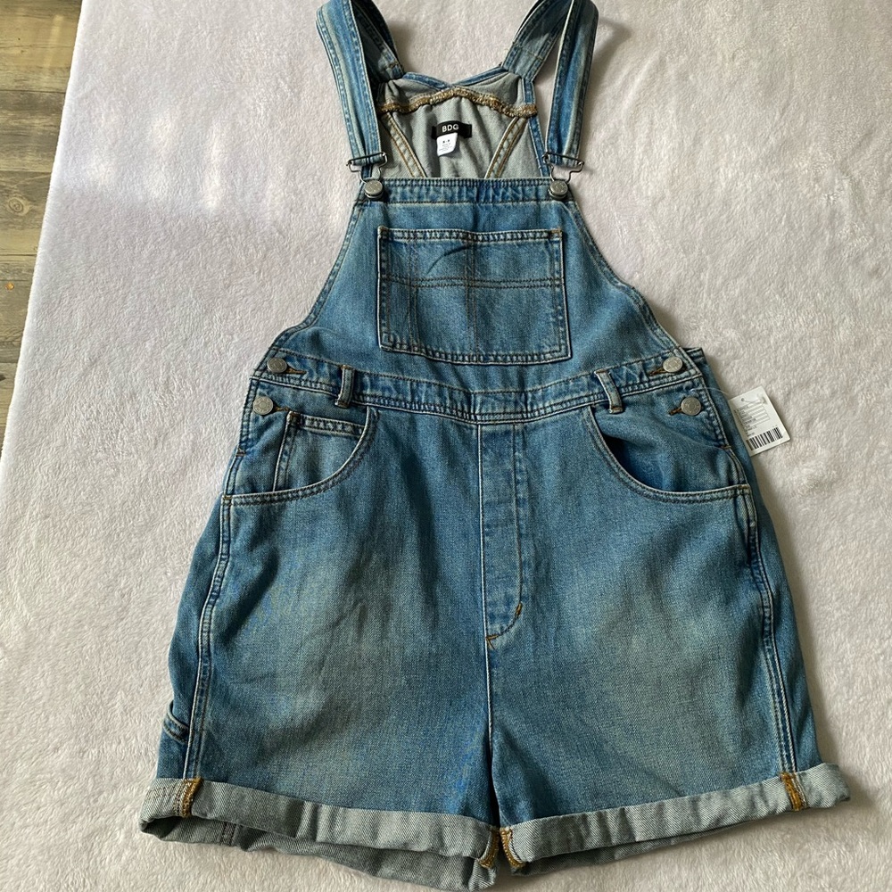 NWT BDG Jean Short Overalls